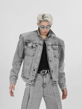 【24s Oct.】Washed Denim Short Jacket Set