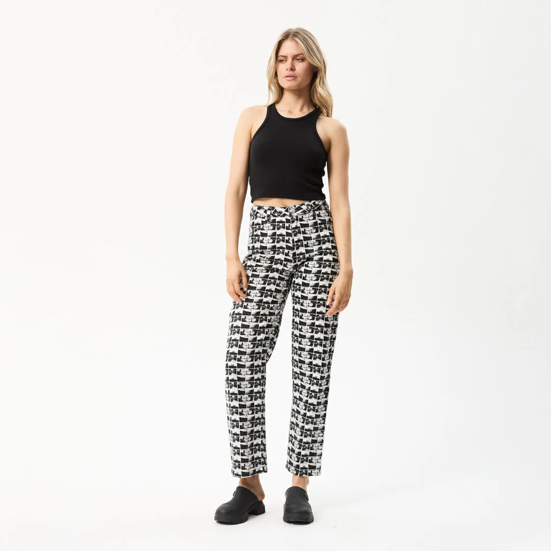 AFENDS Womens Chaos Shelby - Wide Leg Pants - Black