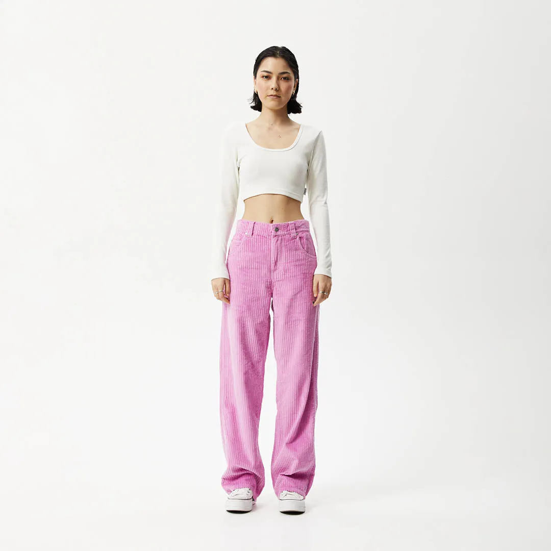 AFENDS Womens Day Dream - Corduroy Slouch Pants - Candy