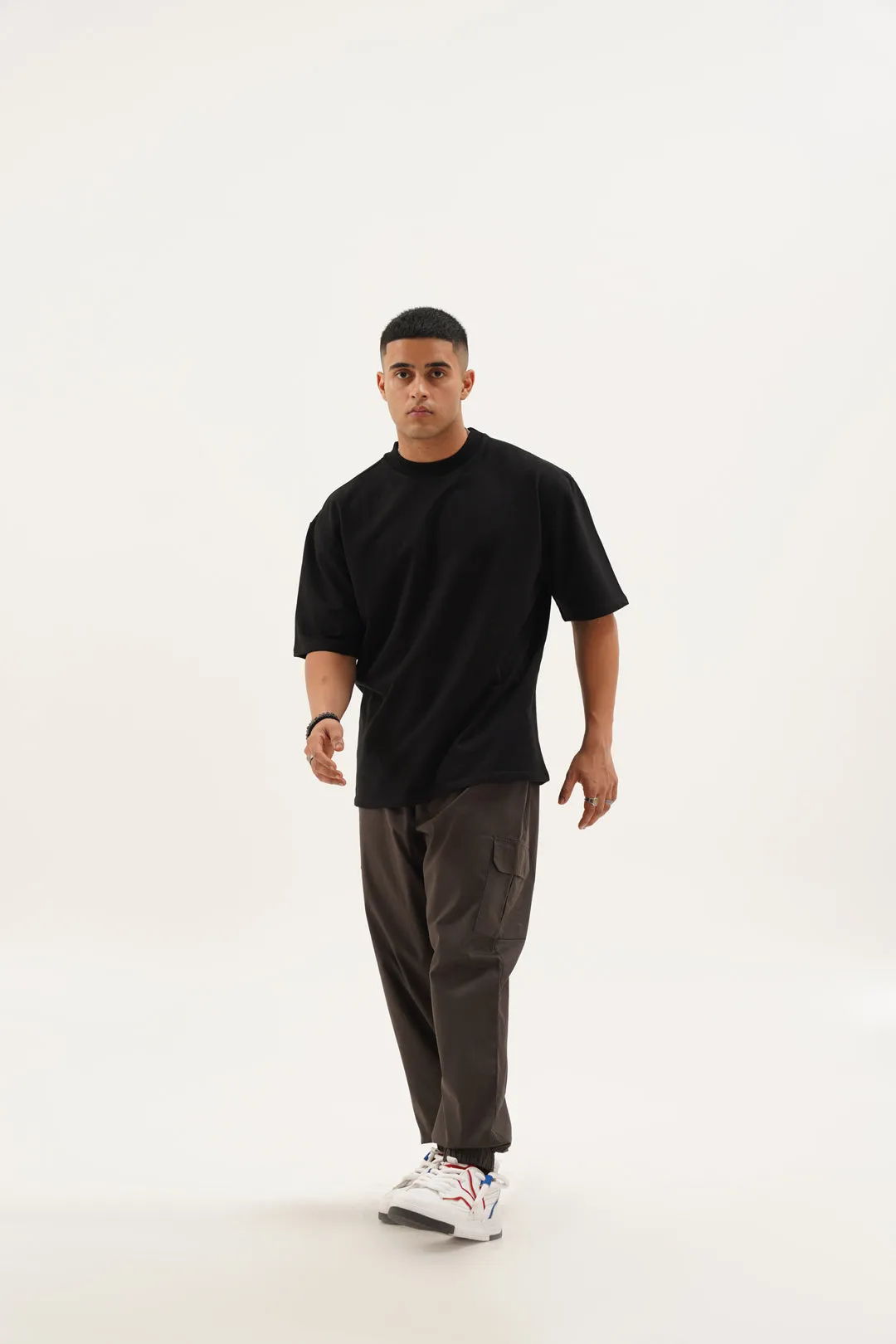 Aish Grey Cargo Parachute Pants