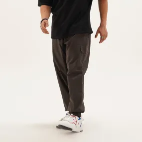 Aish Grey Cargo Parachute Pants