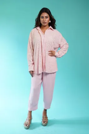 Alison Pink Shirt   Pleated Pants