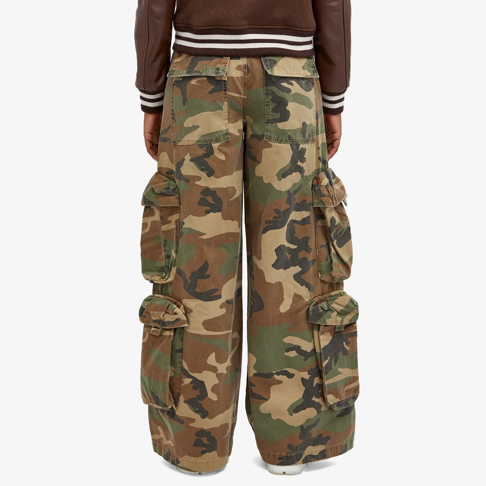 Amiri Camo Baggy Cargo Pants, Green Camo