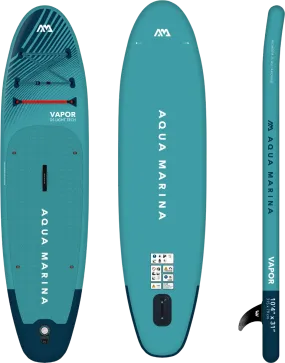 Aqua Marina BT-23VAP Vapor 10'4" Inflatable Stand Up Paddle Board All-Around Series New