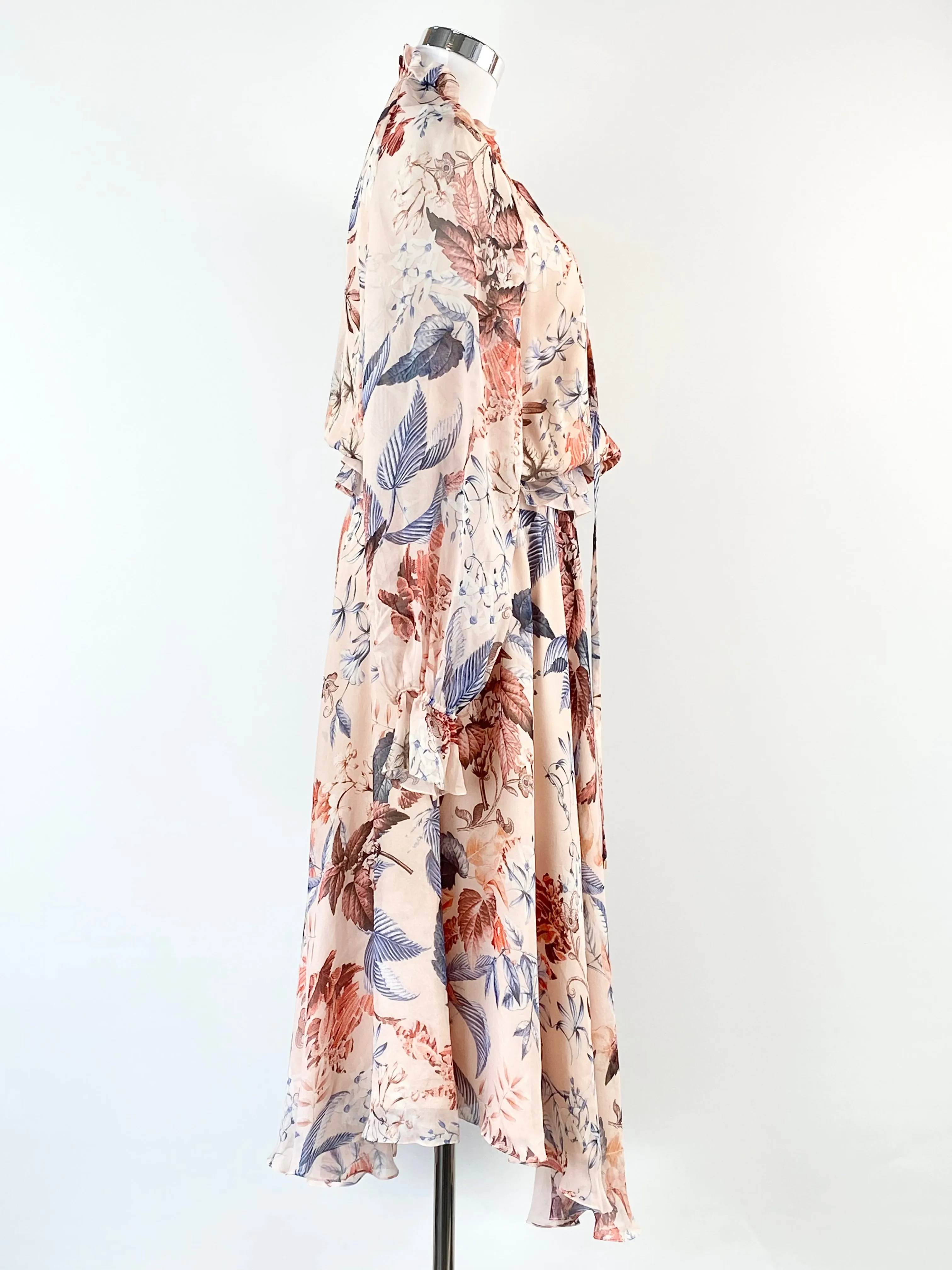 Arlington Milne Peach Floral Layered Dress - AU10