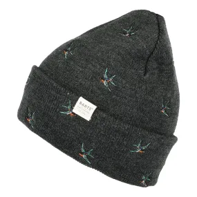 Barts Hats Vinson Swallow Cuffed Beanie Hat - Dark Grey