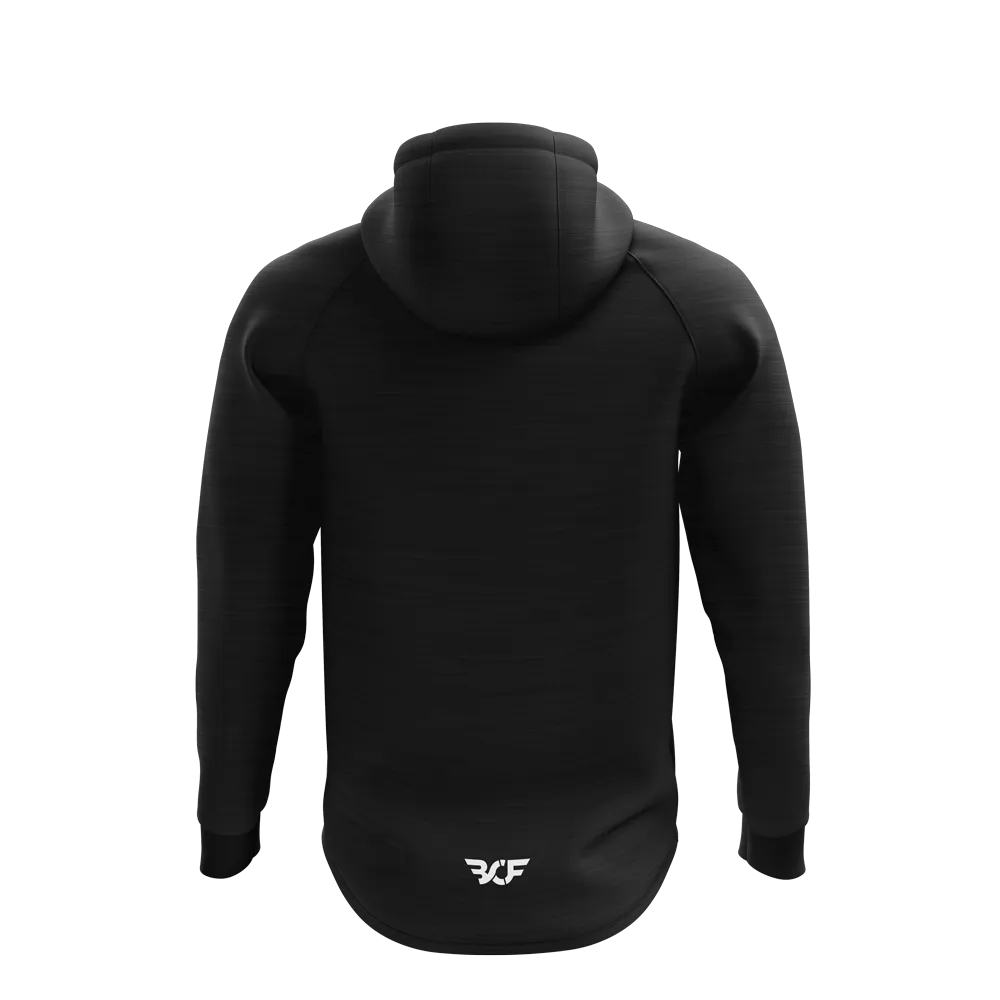 Black Melange: Pullover Hoodie