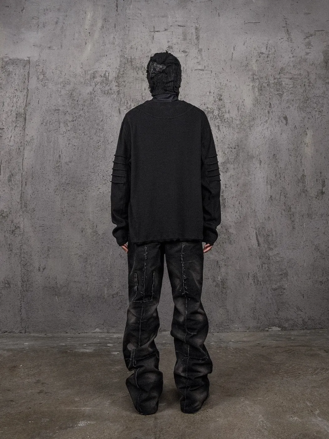 Black Tactical Rivet Cargo Pants