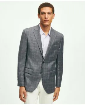 Brooks Brothers Men's Milano Slim-Fit Wool Check Sport Coat Grey