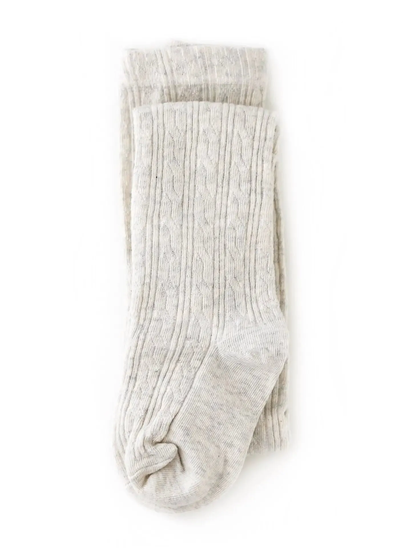 Cable Knit Tights - Heathered Ivory