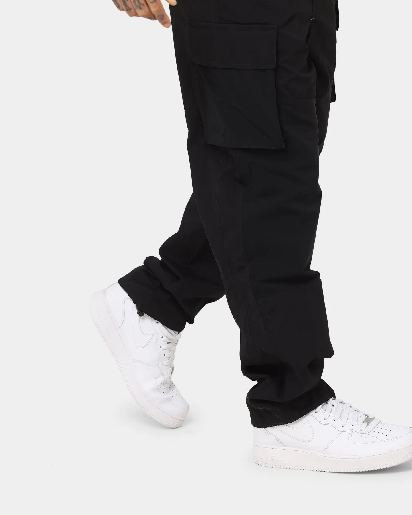 Calvin Klein Blocking Mixed Media Cargo Pants Ck Black