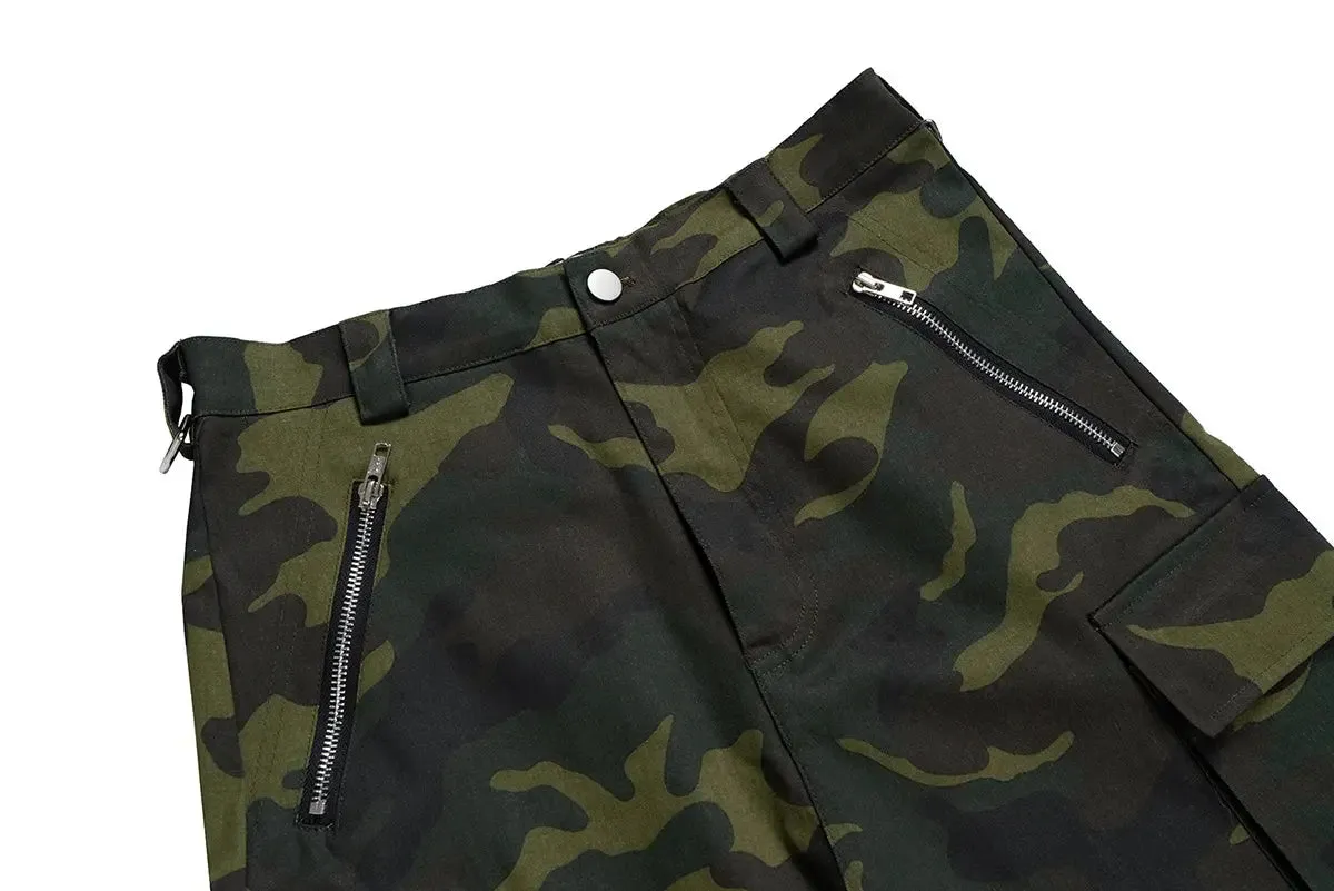 Camouflage Cargo Wide Leg Baggy Pant