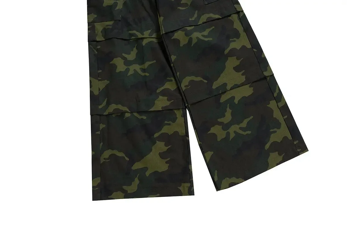 Camouflage Cargo Wide Leg Baggy Pant