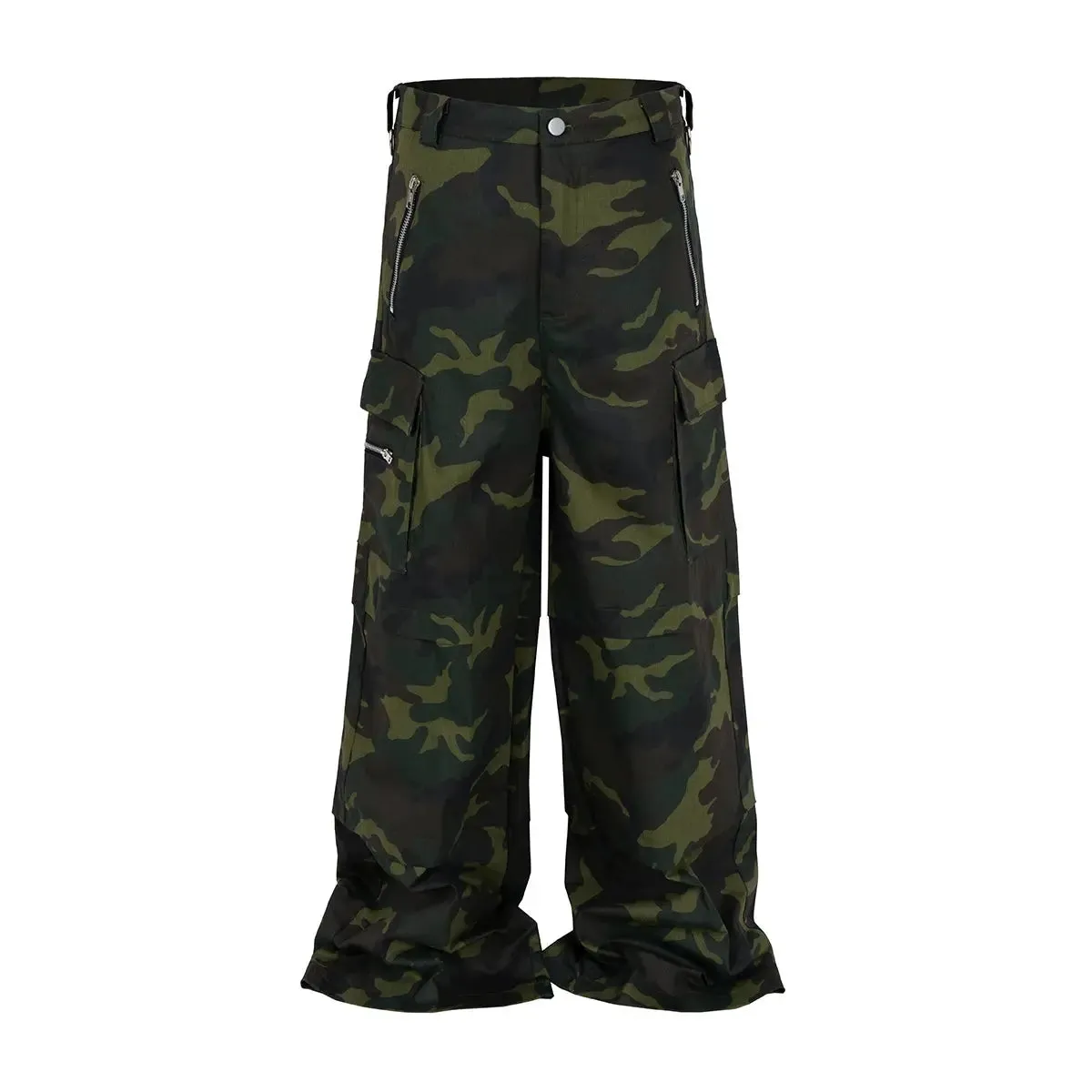 Camouflage Cargo Wide Leg Baggy Pant