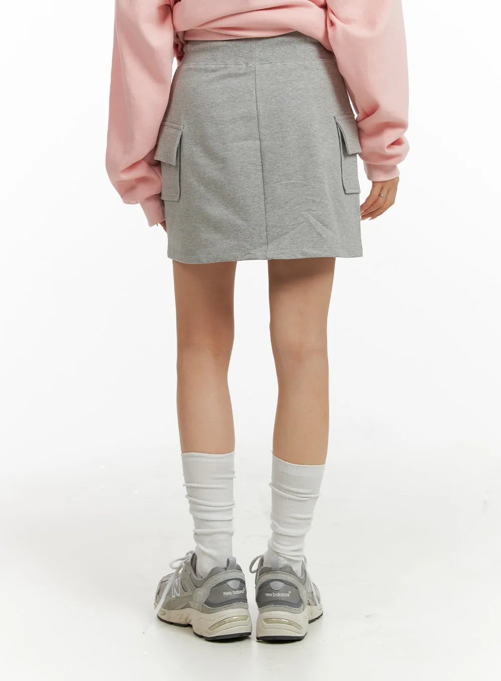 Cargo Sweat Mini Skirt CF415