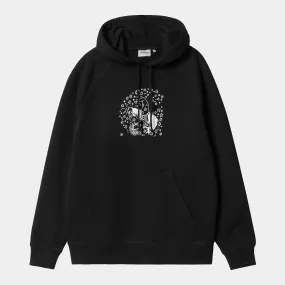 Carhartt WIP - Hocus Pocus Pullover Hooded Sweatshirt - Black / White