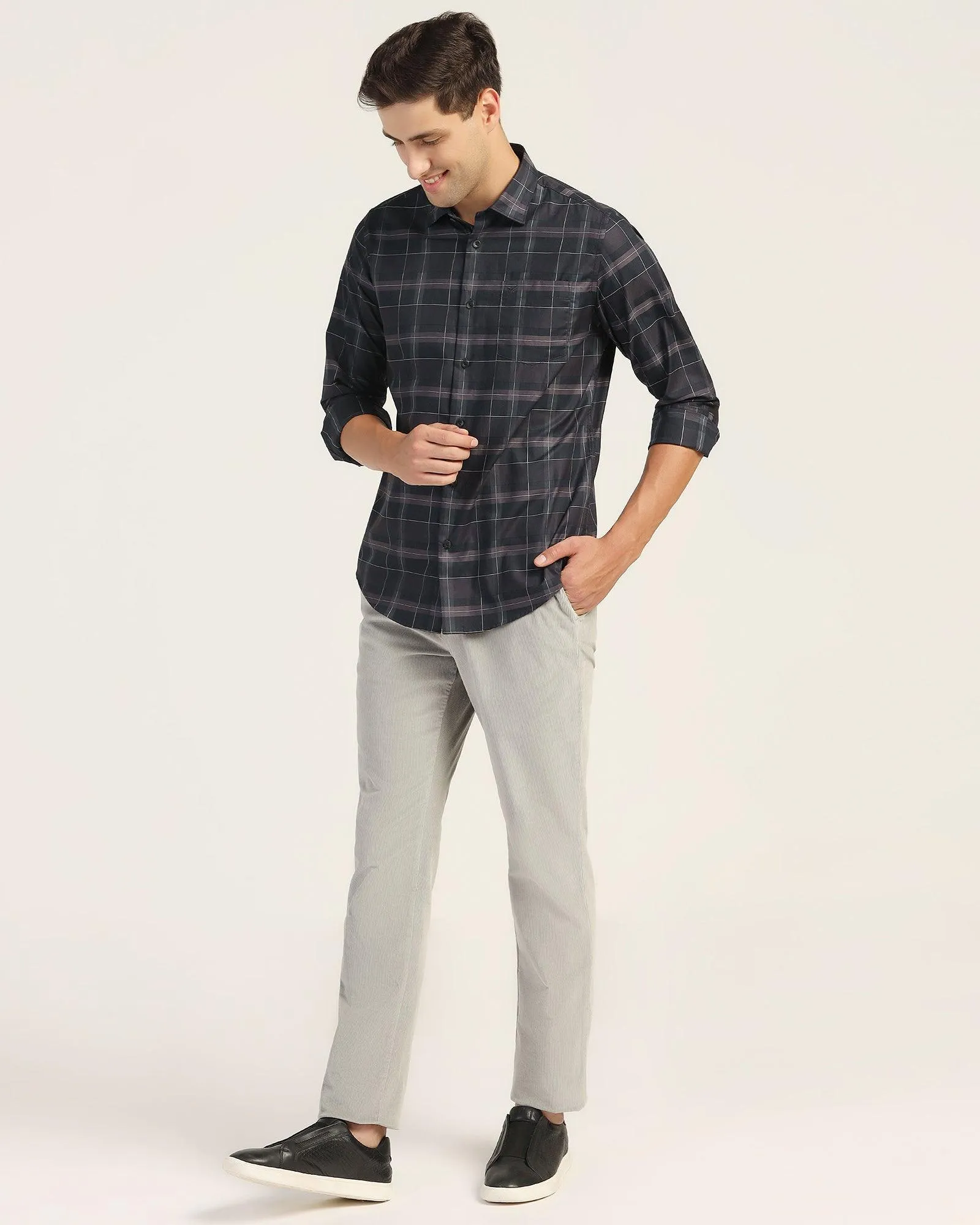 Casual Navy Check Shirt - Niger