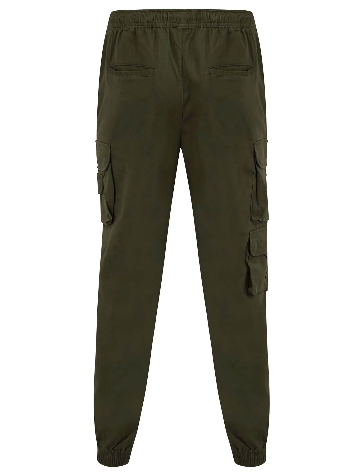 Cathay Cotton Twill Cuffed Multi-Pocket Cargo Jogger Pants in Crocodile - Tokyo Laundry