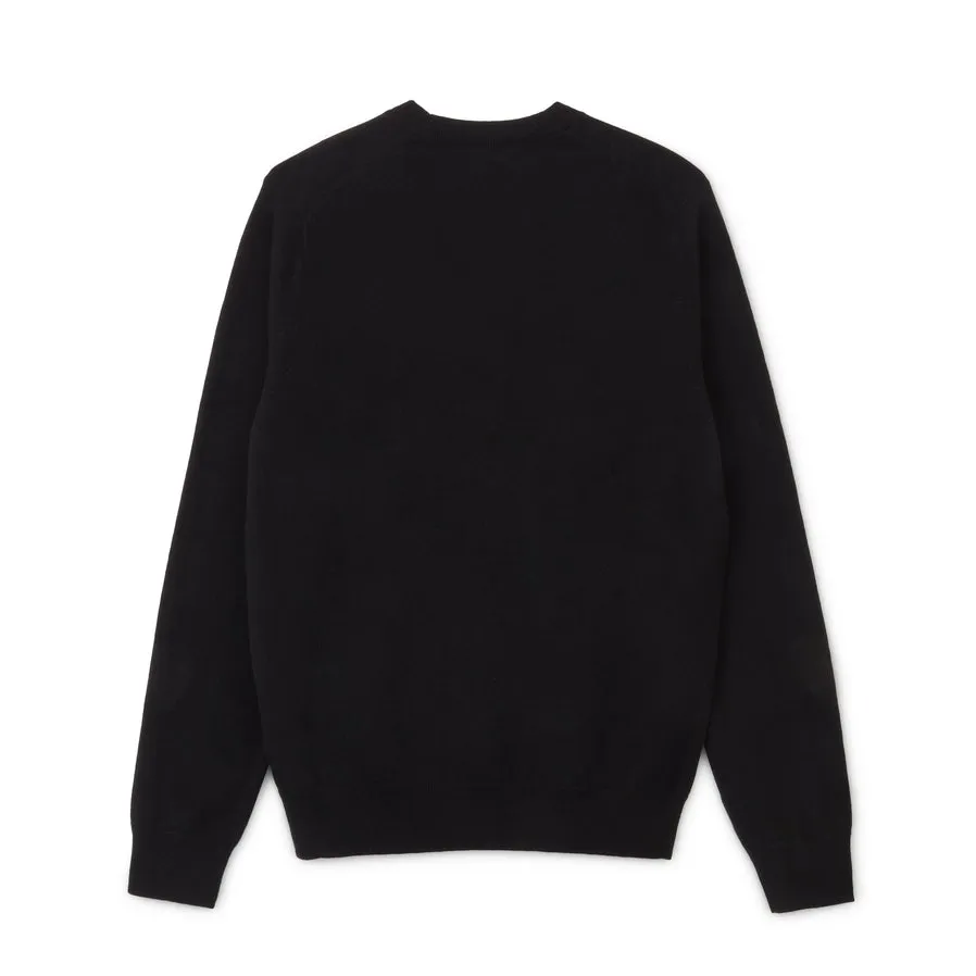 CDG Shirt Forever - Round Neck Lambswool Jumper - (Black)