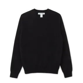 CDG Shirt Forever - Round Neck Lambswool Jumper - (Black)