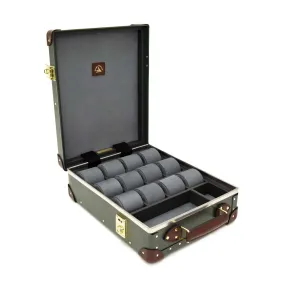 Centenary · 12-Slot Watch Case | Green/Brown