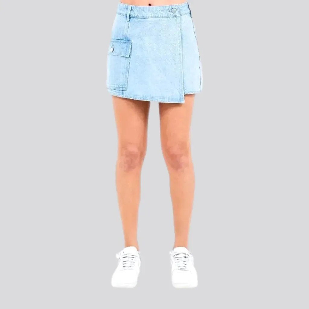 Chic and stylish denim skort