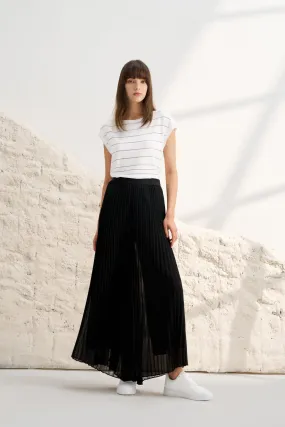 Chiffon Wide Leg Pleated Pants