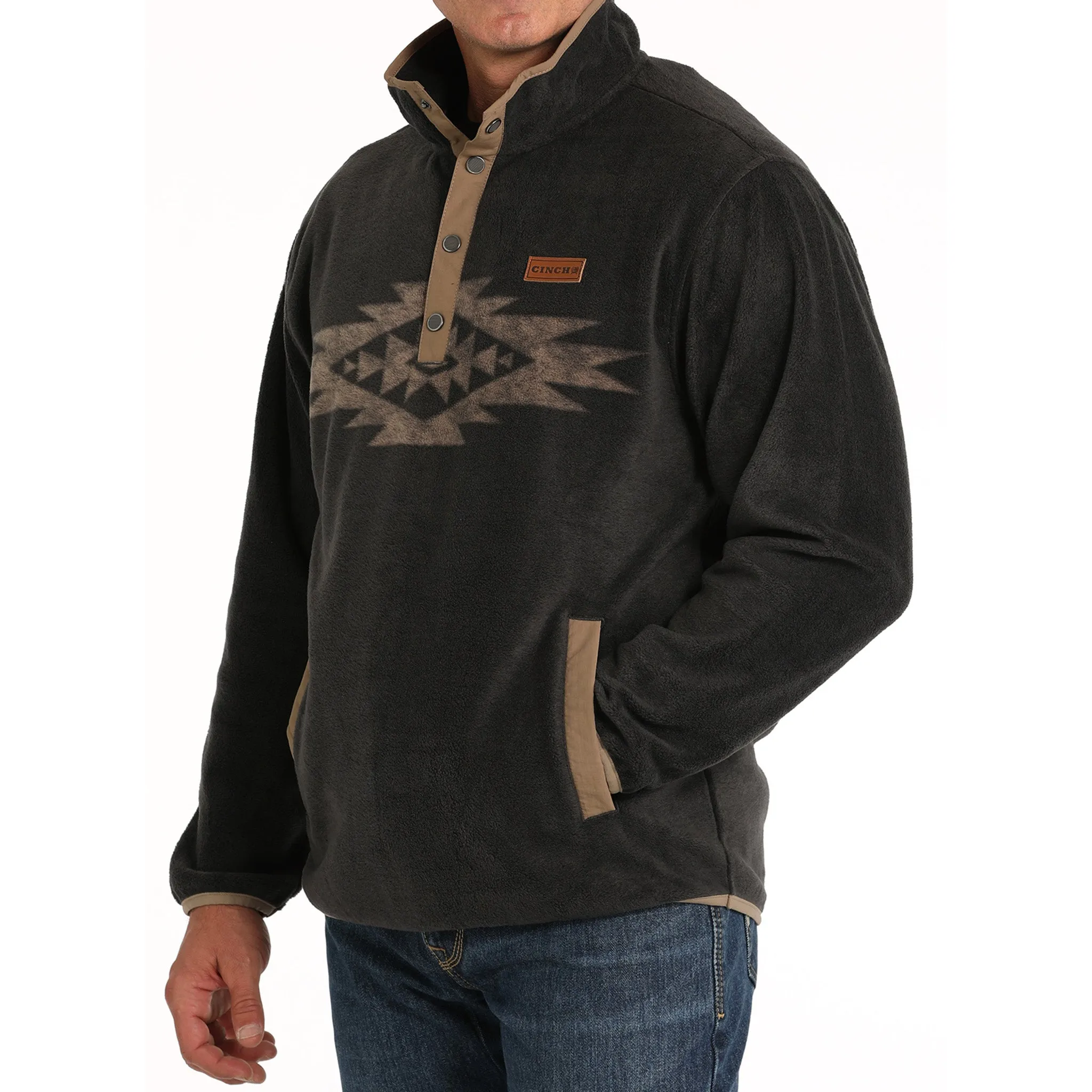 Cinch Men's Charcoal Polar Fleece