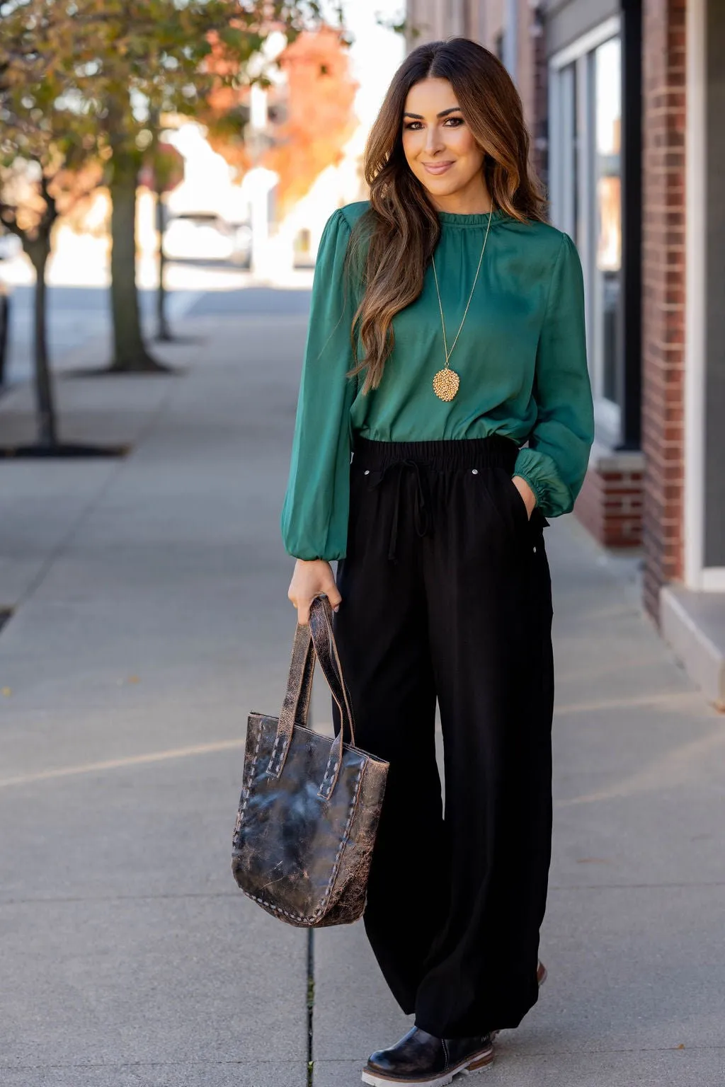 Classy Relaxed Large Pocket Pants