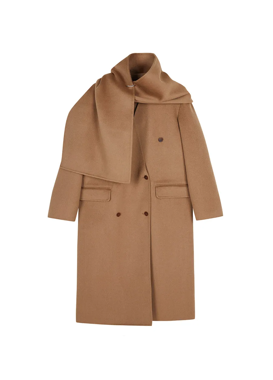 Coat / JNBY Mid-length Wool-cashmere Cape Coat