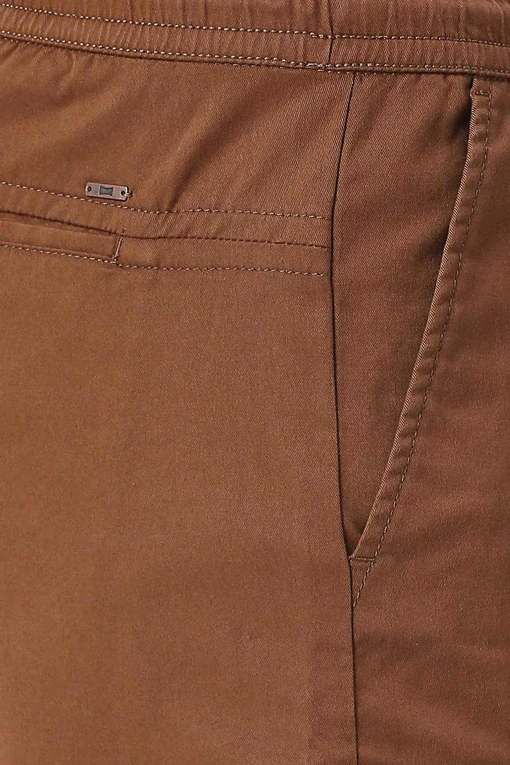 Comfort Fit Cotton Stretch Peach Twill Shorts