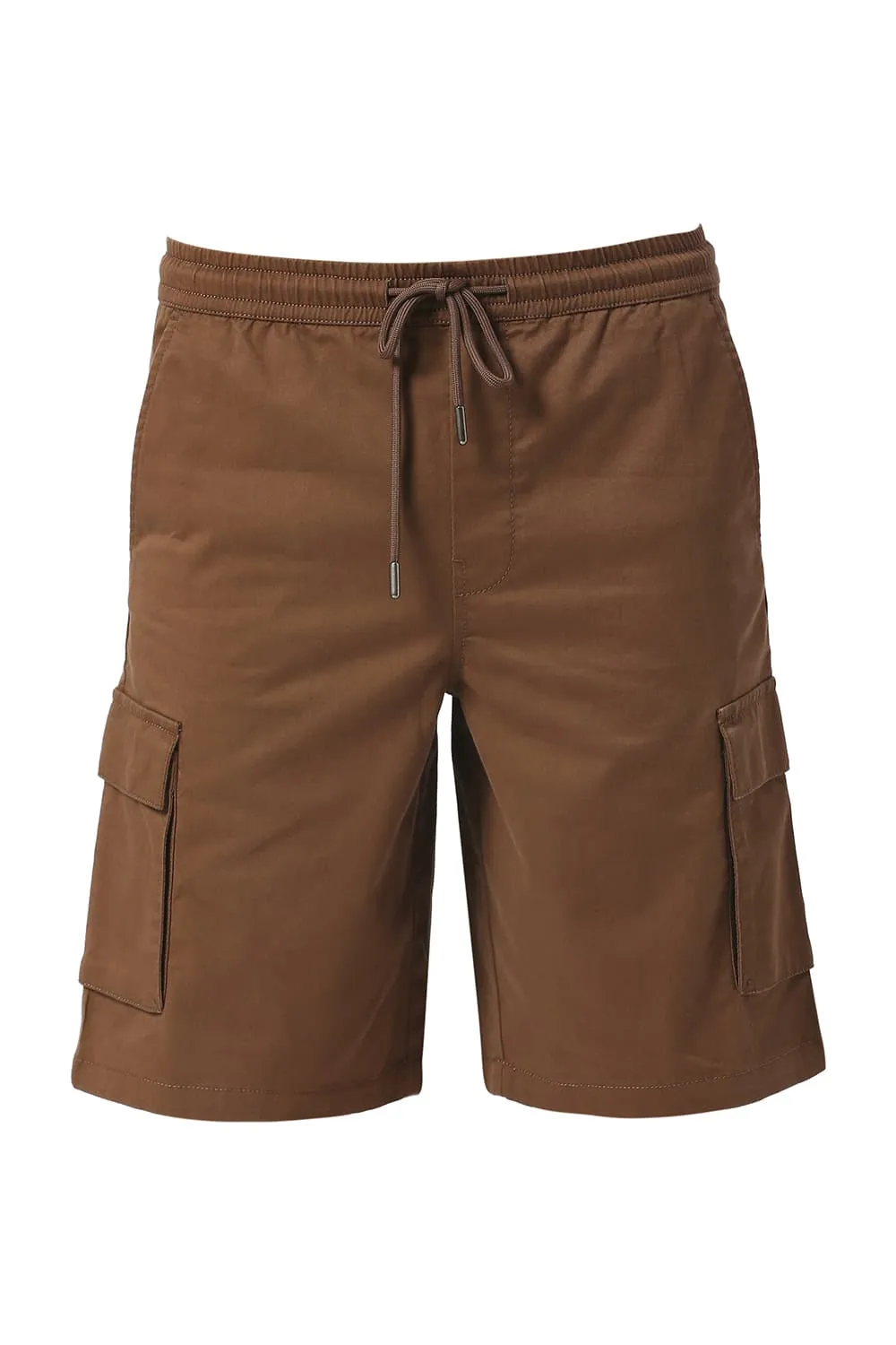 Comfort Fit Cotton Stretch Peach Twill Shorts