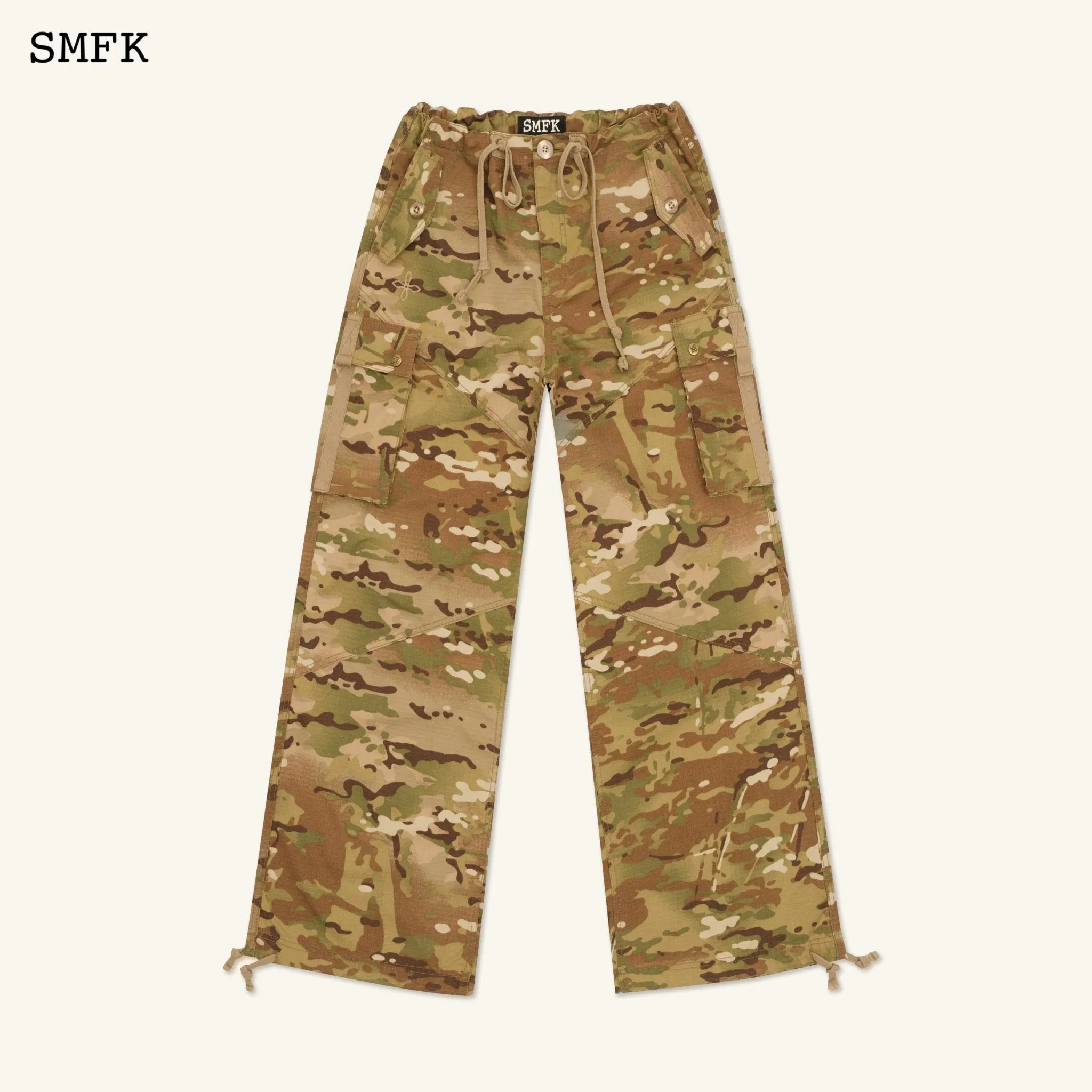 Compass Forest Camouflage Retro Paratrooper Pants