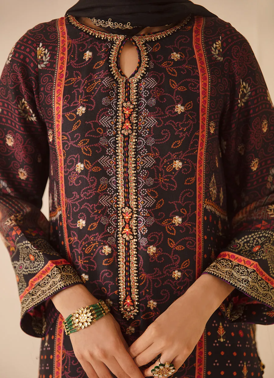 Dama Onyx Shirt And Dupatta