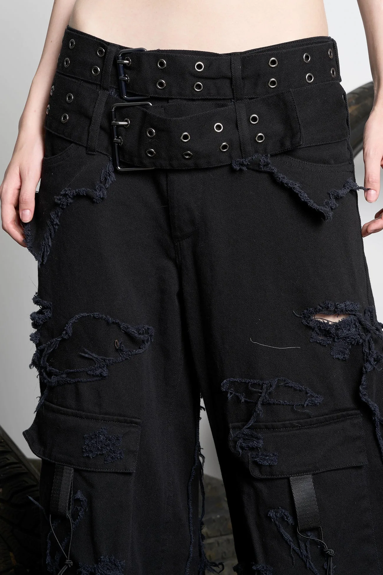 Distressed Cargo Pants