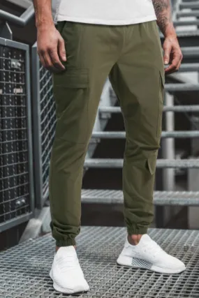 Drawstring Waist Cargo Trousers