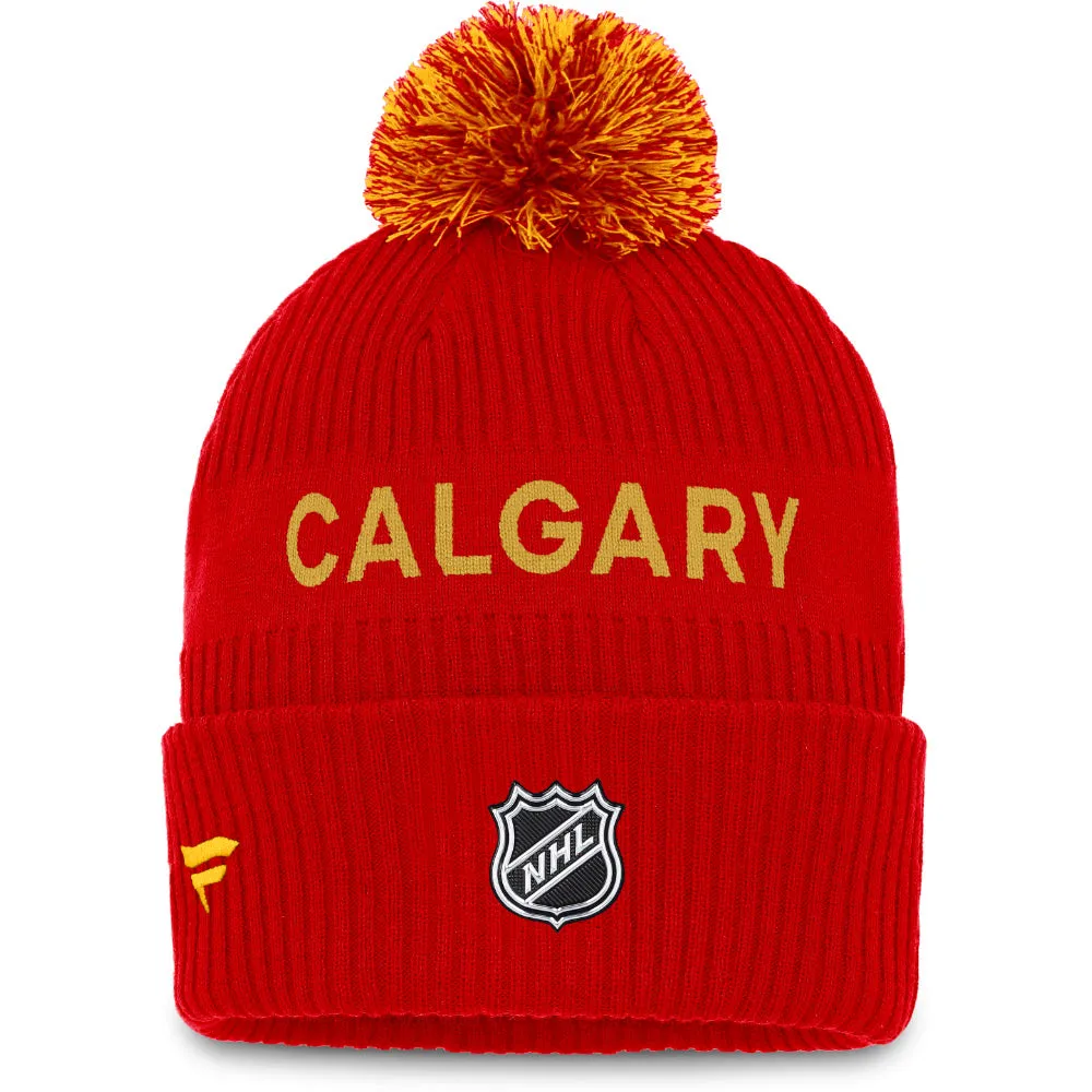 FANATICS CALGARY FLAMES CUFF POM BEANIE