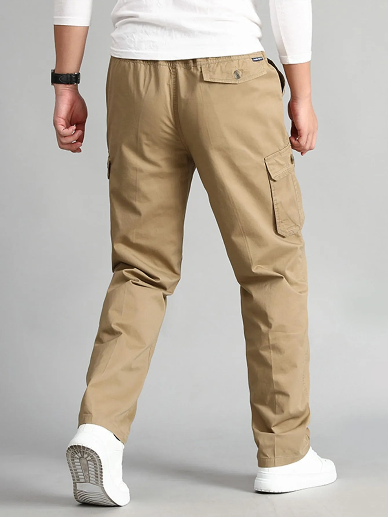 Flight Mens Solid Pocket Side Cargo Pants