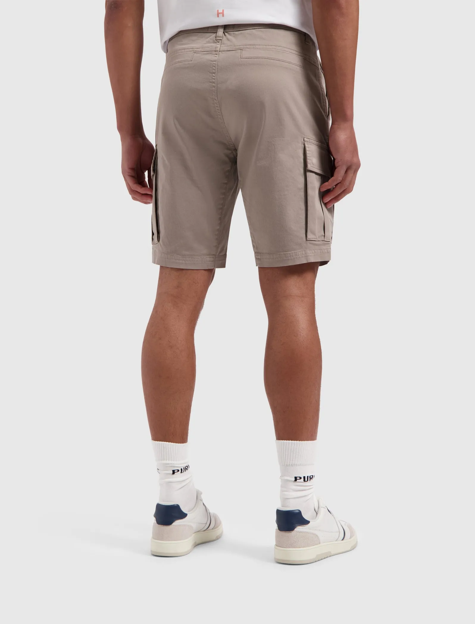 Garment Dye Cargo Shorts | Taupe