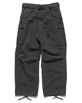 Garment Dye Rip Stop Pants Black