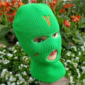 Green Vlone Embroidery 3 Holes Ski Mask