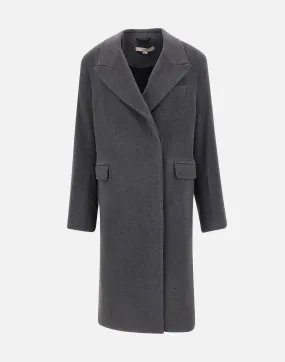 Heavy Wool Coat in Anthracite Grey