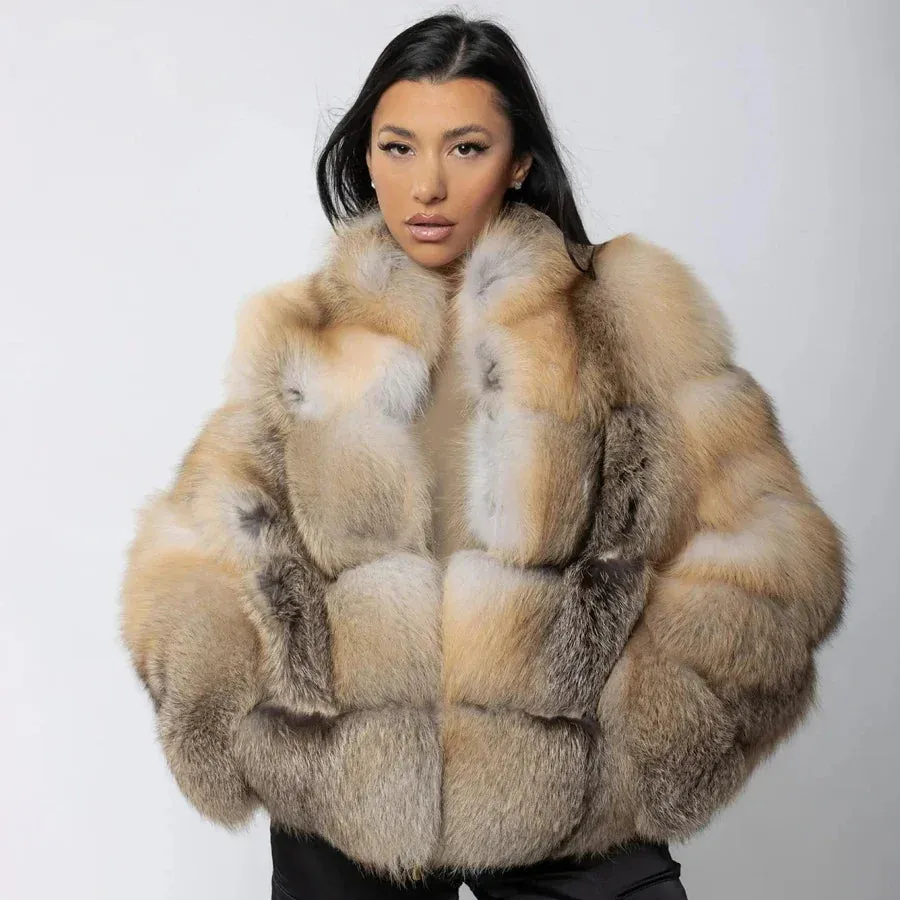 High Quality Women's Fox Fur Coat