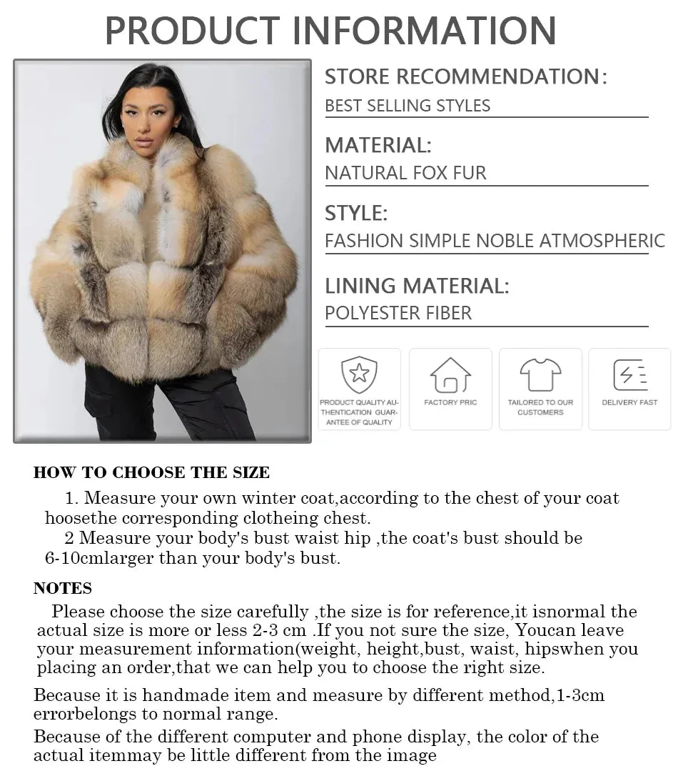 High Quality Women's Fox Fur Coat