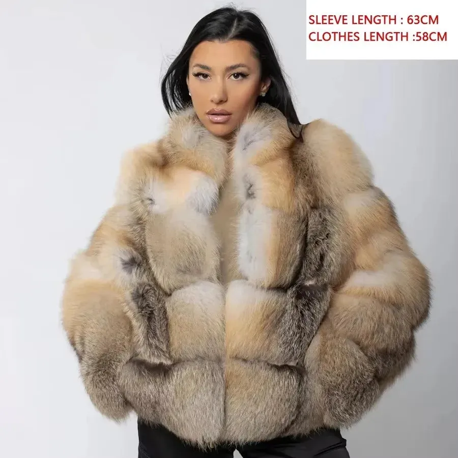 High Quality Women's Fox Fur Coat