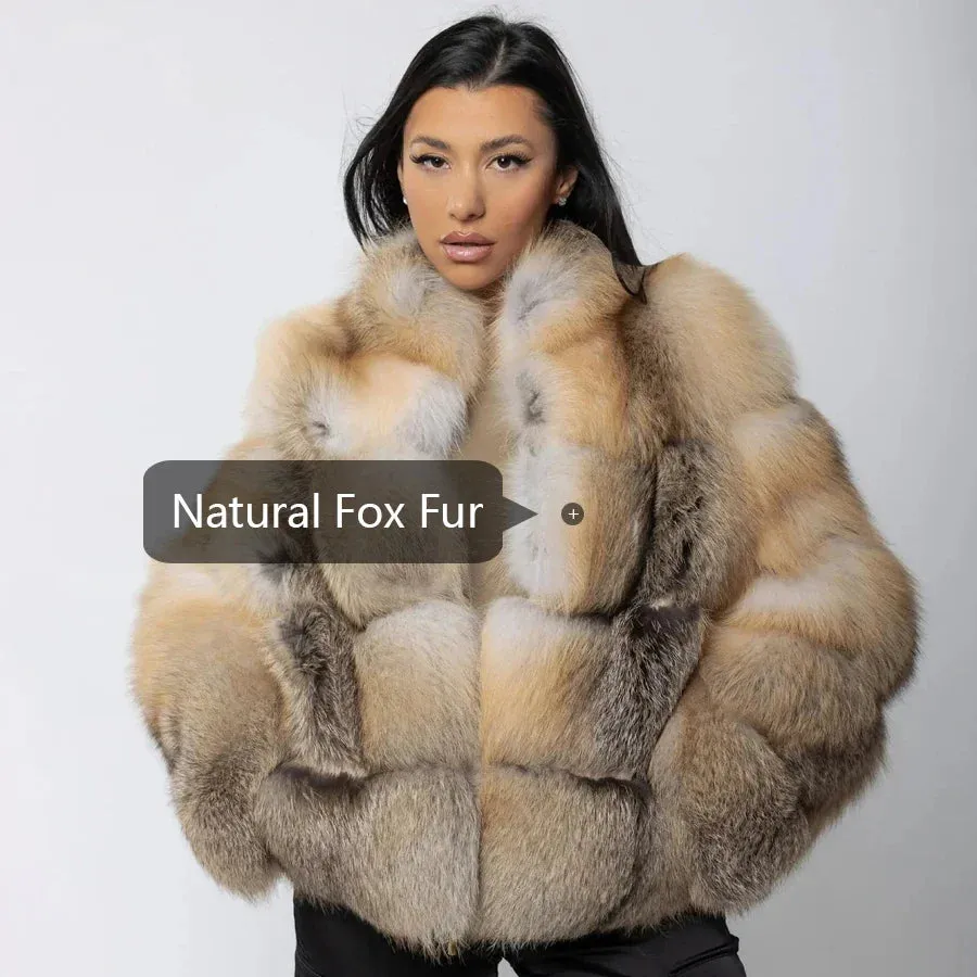 High Quality Women's Fox Fur Coat