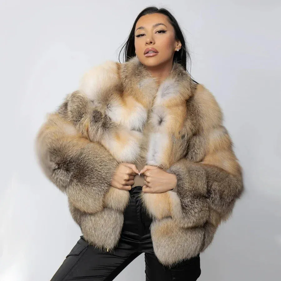 High Quality Women's Fox Fur Coat