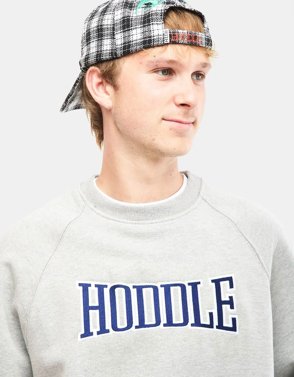 Hoddle Satellite Crewneck Sweater - Heather Grey