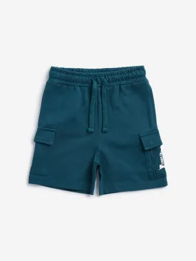 HOP Kids Green Cargo-Style Mid Rise Shorts