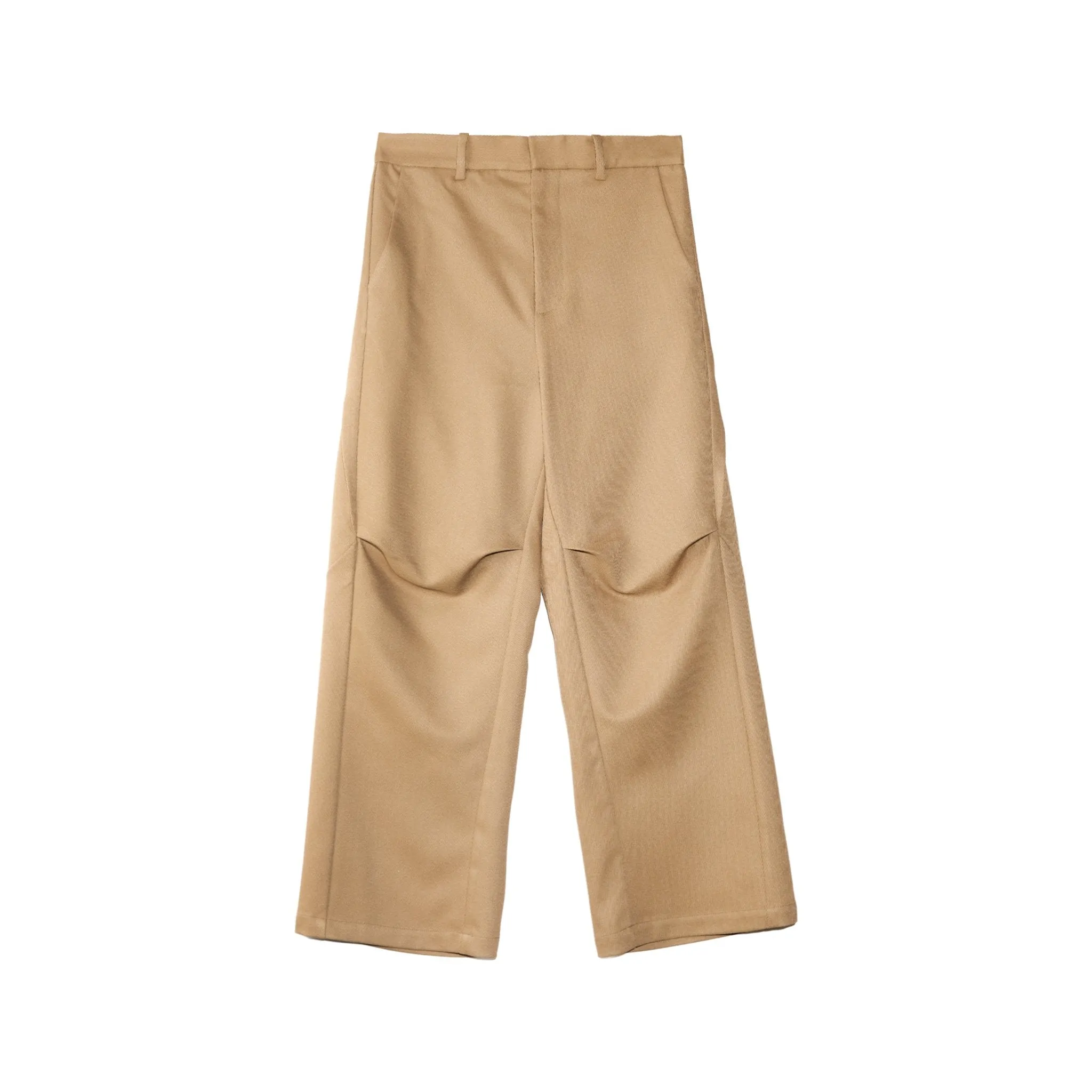 Khaki Front Leaning Structured Pants